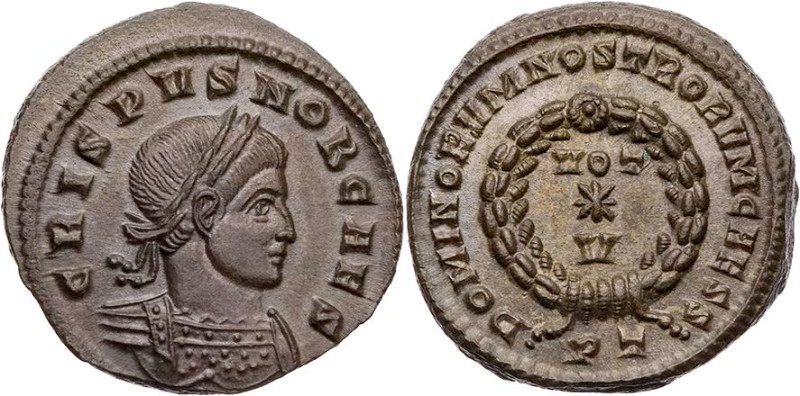 RÖMISCHE KAISERZEIT
Crispus Caesar, 317-326 n. Chr. AE-Follis 320 n. Chr. Ticin...