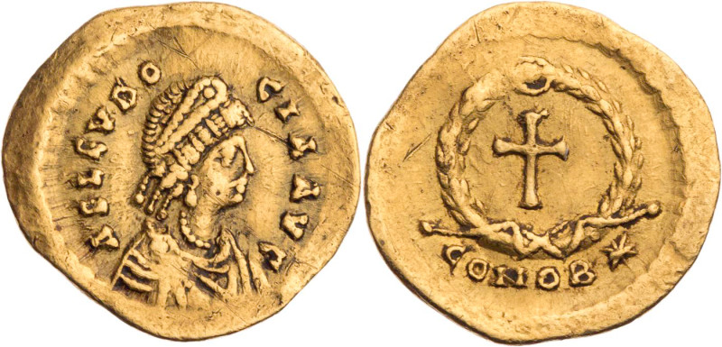 RÖMISCHE KAISERZEIT
Eudocia, Gemahlin des Theodosius II., 423-450 n. Chr. AV-Tr...