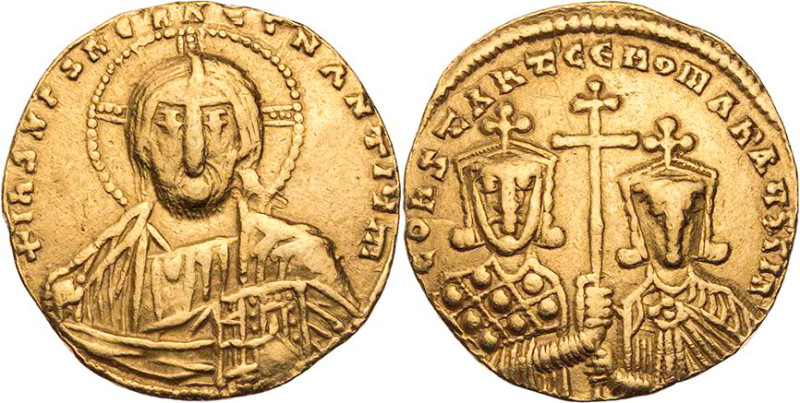 BYZANZ
Constantinus VII. Porphyrogenitus mit Romanus II., 945-959. AV-Solidus C...