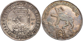 ANHALT ANHALT-BERNBURG, FÜRSTENTUM, SEIT 1806 HERZOGTUM
Victor Friedrich, 1721-1765. 2/3 Taler 1729 IIG Stolberg Vs.: Wappen unter Fürstenhut, Rs.: g...