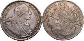 BAYERN HERZOGTUM, SEIT 1623 KURFÜRSTENTUM, SEIT 1806 KÖNIGREICH
Maximilian III. Joseph, 1745-1777. Madonnentaler 1760 Vs.: geharnischtes Brustbild n....
