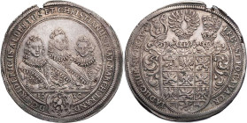 BRANDENBURG IN FRANKEN BRANDENBURG-ANSBACH, MARKGRAFSCHAFT
Friedrich, Albert und Christian, 1625-1634. Reichstaler 1630 Nürnberg Vs.: drei Hüftbilder...