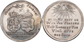 BRANDENBURG - PREUSSEN PREUSSEN, KÖNIGREICH
Friedrich II., 1740-1786. Silbermedaille 1742 unsigniert, v. G. W. Kittel Auf den Frieden von Breslau, Vs...