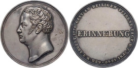 BRANDENBURG - PREUSSEN PREUSSEN, KÖNIGREICH
Friedrich Wilhelm III., 1797-1840. Silbermedaille 1840 v. H. F. Brandt Auf seinen Tod, Erinnerungsmedaill...