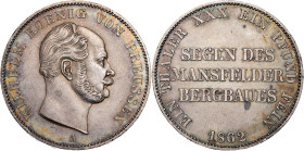 BRANDENBURG - PREUSSEN PREUSSEN, KÖNIGREICH
Wilhelm I., 1861-1888. Ausbeutetaler 1862 A AKS 98; J. 93; Thun 267; Olding 406. feine Tönung, kl. Kratze...