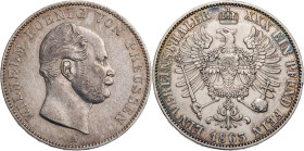 BRANDENBURG - PREUSSEN PREUSSEN, KÖNIGREICH
Wilhelm I., 1861-1888. Vereinstaler 1863 A AKS 97; J. 92; Thun 266; Olding 404. ss/ss+