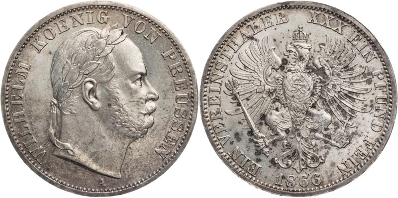 BRANDENBURG - PREUSSEN PREUSSEN, KÖNIGREICH
Wilhelm I., 1861-1888. Vereinstaler...