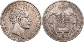 BRAUNSCHWEIG UND LÜNEBURG BRAUNSCHWEIG-WOLFENBÜTTEL, FÜRSTENTUM
Wilhelm, 1831-1884. Vereinstaler 1870 B AKS 81; J. 257; Thun 123. feine Tönung, kl. K...