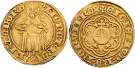 FRANKFURT REICHSMÜNZSTÄTTE
Sigismund von Luxemburg, König 1410-1433. Goldgulden o. J. (1418-1429) Vs.: Johannes der Täufer steht mit geschultertem Li...