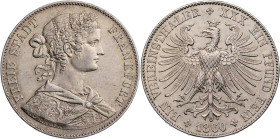 FRANKFURT STADT
 Vereinstaler 1860 AKS 8; J. 41; Thun 142. kl. Kratzer, ss-vz