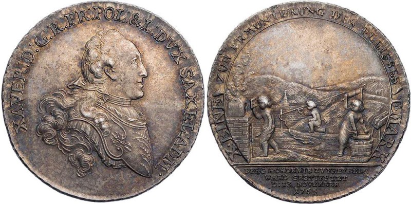 SACHSEN SACHSEN, KURFÜRSTENTUM
Xaver, 1763-1768. Konv.-Taler 1765 EDC Dresden P...