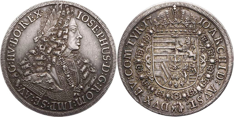 RÖMISCH-DEUTSCHES REICH
Josef I., 1705-1711. Taler 1710 Hall, Mzm. Johann Sebas...