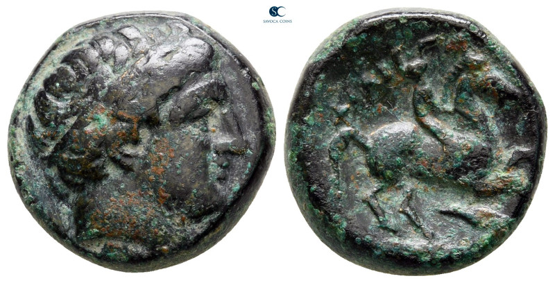 Kings of Macedon. Uncertain mint. Philip II of Macedon 359-336 BC. 
Bronze Æ
...