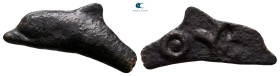 Scythia. Olbia circa 386-338 BC. Cast dolphin Æ
