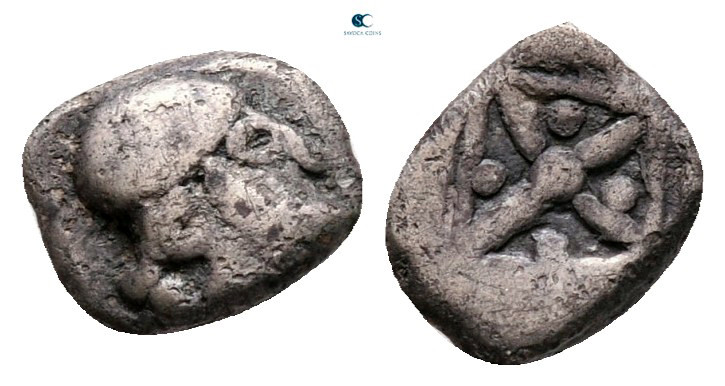 Troas. Kolone circa 500-400 BC. 
Hemiobol AR

7 mm, 0,45 g



nearly very...