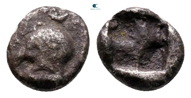 Troas. Neandria circa 500-475 BC. 
Hemiobol AR

7 mm, 0,30 g



very fine