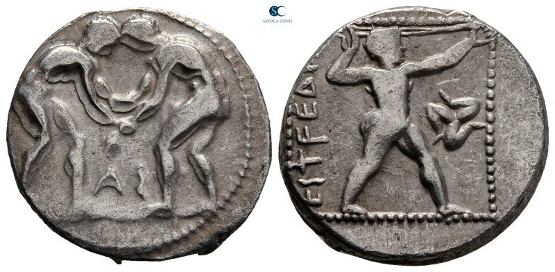 Pamphylia. Aspendos circa 380-325 BC. 
Stater AR

21 mm, 10,79 g



nearl...