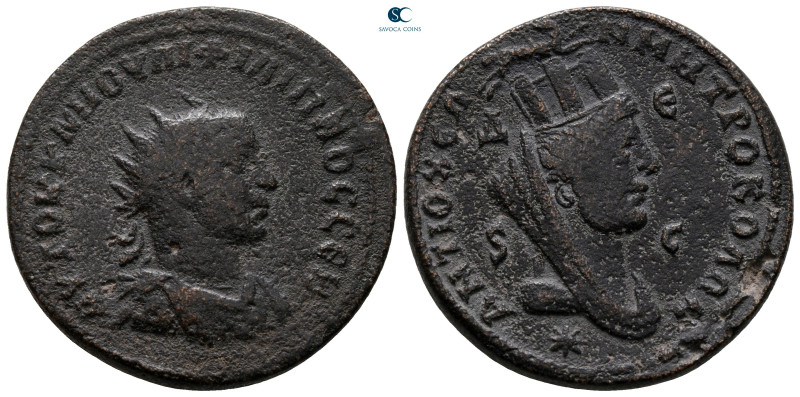 Seleucis and Pieria. Antioch. Philip II AD 247-249. 
Bronze Æ

30 mm, 17,62 g...