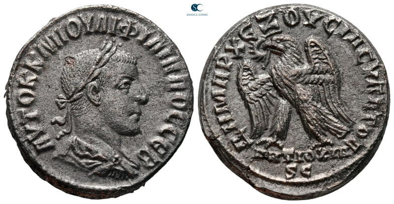 Seleucis and Pieria. Antioch. Philip II AD 247-249. 
Billon-Tetradrachm

26 m...