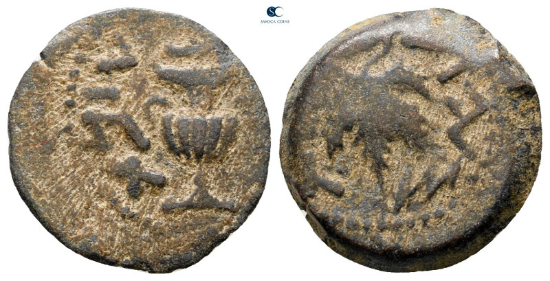 Judaea. Jerusalem. First Jewish War AD 66-70. 
Prutah Æ

17 mm, 2,48 g


...