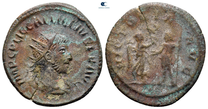 Gallienus AD 253-268. Antioch
Billon Antoninianus

23 mm, 3,20 g



very ...