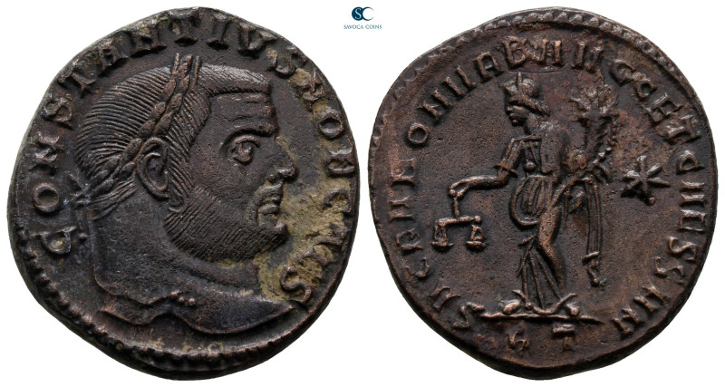 Constantius I Chlorus, as Caesar AD 293-305. Ticinum
Follis Æ

27 mm, 9,23 g...