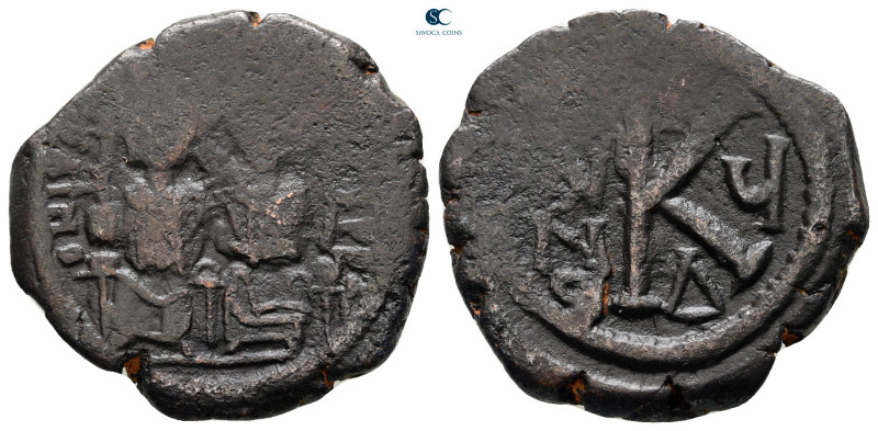 Justin II and Sophia AD 565-578. Constantinople
Half Follis or 20 Nummi Æ

24...