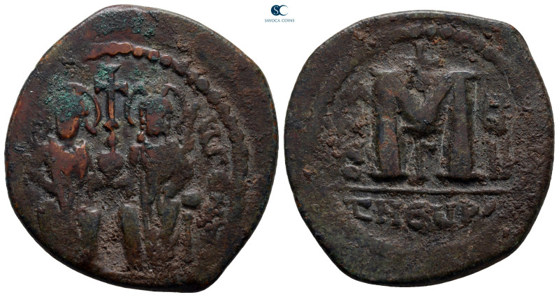 Justin II and Sophia AD 565-578. Theoupolis (Antioch)
Follis or 40 Nummi Æ

3...