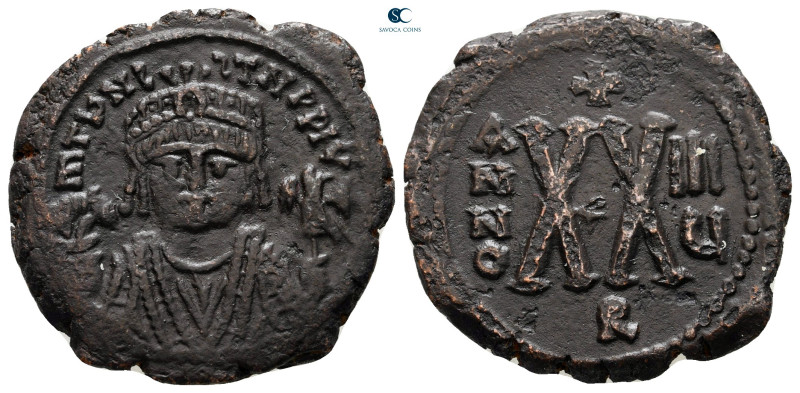 Maurice Tiberius AD 582-602. Theoupolis (Antioch)
Half Follis or 20 Nummi Æ

...