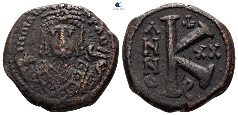 Maurice Tiberius AD 582-602. Theoupolis (Antioch)
Half Follis or 20 Nummi Æ

...