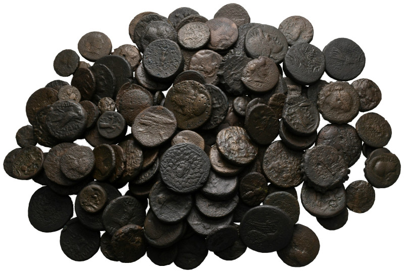 Lot of ca. 140 greek bronze coins / SOLD AS SEEN, NO RETURN! 

nearly very fin...