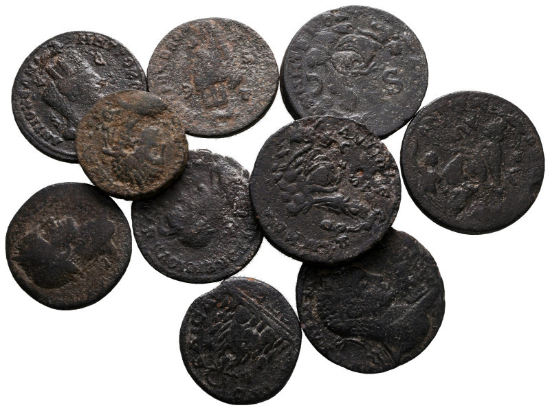 Lot of ca. 10 roman provincial bronze coins / SOLD AS SEEN, NO RETURN! 

nearl...