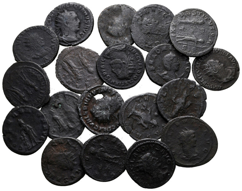 Lot of ca. 17 roman bronze coins / SOLD AS SEEN, NO RETURN!

nearly very fine