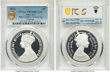 British Dependency. Elizabeth II 2-Piece Certified silver "New Gothic Crown" Proof Set 2021 PR70 Deep Cameo PCGS, Includes both the "Portrait" and "Qu...