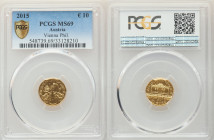 Republic gold "Vienna Philharmonic" 10 Euro 2015 MS69 PCGS, KM3092. 

HID09801242017

© 2022 Heritage Auctions | All Rights Reserved