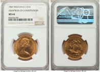 Elizabeth II gold "Adoption of Constitution" 50 Dollars 1967 MS64 NGC, KM13. Mintage: 1,200. 

HID09801242017

© 2022 Heritage Auctions | All Rights R...