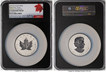 Elizabeth II silver Reverse Proof "Incuse Maple Leaf - 30th Anniversary" 50 Dollars (3 oz) 2018 PR70 NGC, Royal Canadian mint, KM-Unl. Mintage: 3,000....