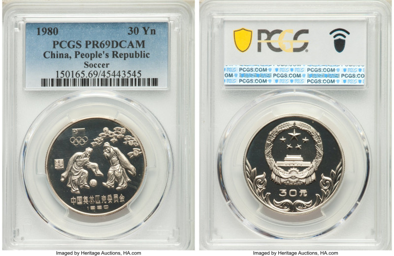 People's Republic 5-Piece Lot of Certified silver & brass Proof "Olympics" Assor...