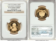 Republic gold Proof "Eucharistic Congress" 300 Pesos 1968 PR65 Ultra Cameo NGC, KM233. 

HID09801242017

© 2022 Heritage Auctions | All Rights Reserve...