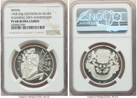 Republic silver Proof "Founding of Czechoslovakia - 50th Anniversary" Medal 1968 PR68 Ultra Cameo NGC, 35mm. 20.0gm. Designed by Jiri Harcuba during t...