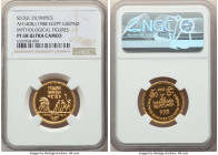 Republic gold Proof "Seoul Olympic Games - Mythological Figures" 50 Pounds AH 1408 (1988) PR68 Ultra Cameo NGC, KM627. Mintage: 250. 

HID09801242017
...