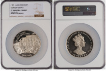 Elizabeth II silver Proof "Self Sufficiency - 100th Anniversary" 25 Pounds 1985 PR69 Ultra Cameo NGC, KM20. Mintage: 20,000. Sold with original case o...