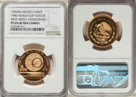 Republic 4-Piece Certified gold "1986 Football World Cup" Proof Set PR69 Ultra Cameo NGC, 1) 500 Pesos 1985 2) 500 Pesos 1986 3) 250 Pesos 1985 4) 250...