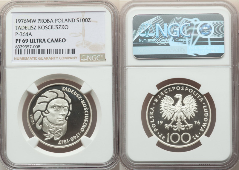 Republic silver Proof Proba "Tadeusz Kosciuszko" 100 Zlotych 1976-MW PR69 Ultra ...