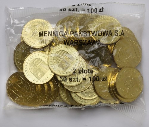 Worek menniczy 2 złote 2005 Woj. Świętokrzyskie Oryginalny, nieotwierany worek m...