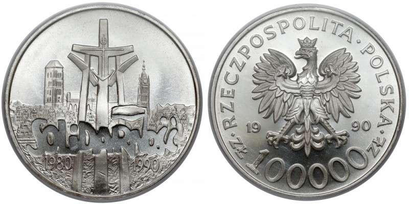 100.000 złotych 1990 Solidarność - odmiana A Reference: Parchimowicz 619.a
Grad...