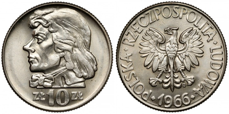 10 złotych 1966 Kościuszko Reference: Parchimowicz 225.c
Grade: UNC/AU 

More...