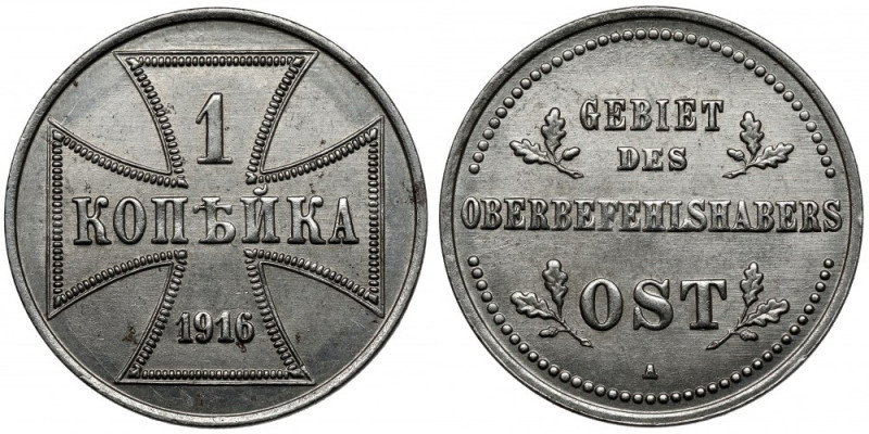 Ober-Ost. 1 kopiejka 1916-A, Berlin Mennicza sztuka o bardzo ładnej prezencji. ...