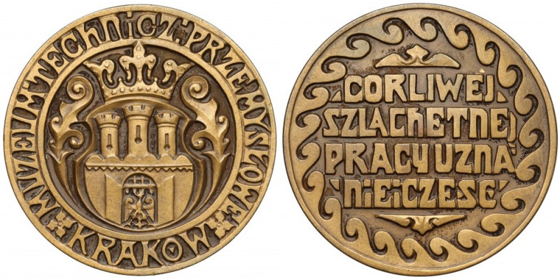 Medal Muzeum Technicz.-Przemysłowe Kraków - nagrodowy 1914 Nagroda muzeum w Krak...