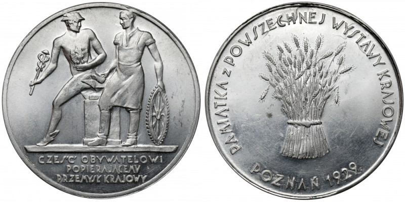 Medal Pamiątka z Powszechnej Wystawy Krajowej, Poznań 1929 - PIĘKNY Wyśmienity s...